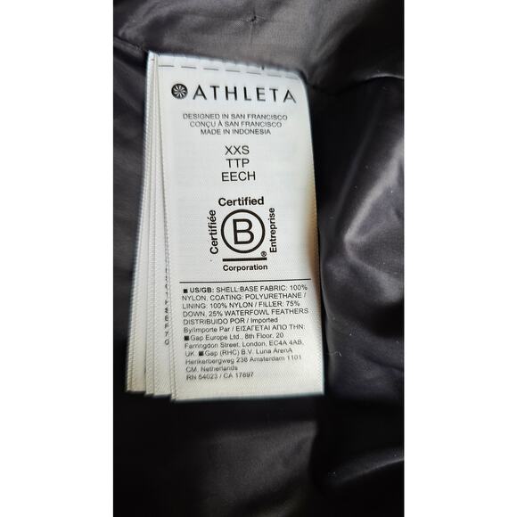 Athleta Downtown Metallic Gold Puffer Vest, Sports, Womens Sz XXS, New, NWOT - Picture 8 of 13